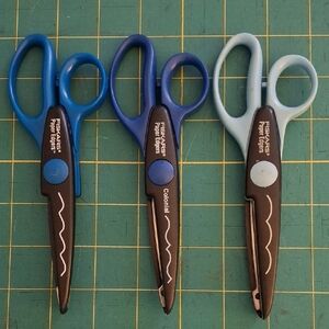 Fiskars Paper Edgers Decorative Scissors Set - Blue & Light Blue
